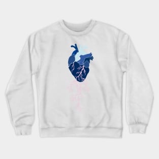 Blue heart. Crewneck Sweatshirt